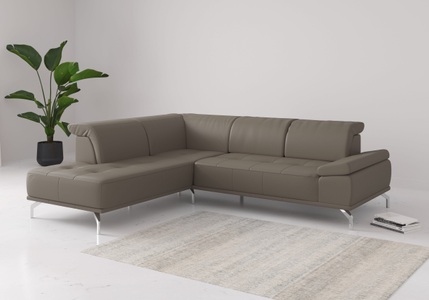 Places of Style Ecksofa »Caluna«, Inkl.Sitztiefenverstellung, wahlweise mit Kopf- und Armteilverstellung