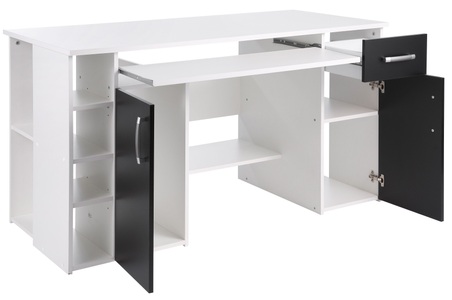 undefined, Schreibtisch »Tim«, mit 5 Fächern und Tastaturauszug, Made in Germany, VOGL Möbelfabrik Schreibtisch »Tim«, mit 5 Fächern & Tastaturauszug, Breite 138 cm, Made in Germany