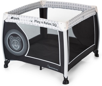 Hauck, hauck Play N Relax SQ Mickey Cool Vibes - grau, hauck Reisebett Play`n Relax SQ