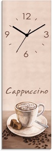 Artland, Artland Wanduhr »Cappuccino - Kaffee«, Artland Wanduhr »Cappuccino - Kaffee«, wahlweise mit Quarz- oder Funkuhrwerk, lautlos ohne Tickgeräusche