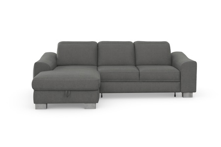 SIT&MORE, sit&more Ecksofa »Durness«, mit Federkern und hochwertigen Edelstahlfüssen, wahlweise mit Kopfteilverstellung, Bettfunktion und Bettkasten oder mit Bettfunktion und Bettkasten, sit&more Ecksofa »Dundee L-Form«, mit Federkern und Edelstahlfüssen, wahlweise mit Kopfteilverstellung
