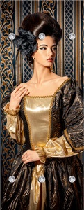 undefined, Garderobe »Frau klassisch« 50/125 cm, queence Garderobenleiste »Frau klassisch«, mit 6 Haken, 50 x 120 cm