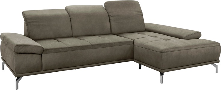 Places of Style Ecksofa »Caluna«, mit Sitztiefen- und Kopfteilverstellung