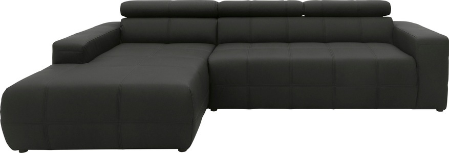 DOMO collection, DOMO collection Wohnlandschaft »Brandon«, inklusive Kopfteilverstellung, wahlweise mit Sitztiefenverstellung, DOMO collection Ecksofa »Brandon grosse Ausführung B/T/H: 289/177/80 cm, auch in Leder und Cord«, mit Kopfteilverstellung, wahlweise Sitztiefenverstellung, L-Form