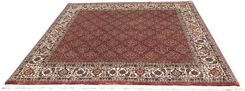 MorgenLand, morgenland Wollteppich »Bidjar Teppich handgeknüpft rot«, quadratisch, 15 mm Höhe, morgenland Wollteppich »Bidjar Teppich handgeknüpft rot«, quadratisch, 15 mm Höhe