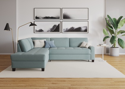 DOMO collection, DOMO collection Ecksofa »Florentina«, wahlweise mit Bettfunktion, DOMO collection Ecksofa »Florentina L-Form«, wahlweise mit Bettfunktion, mit Kontrastnaht