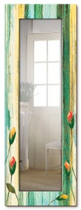 Artland, Artland Wandspiegel »Bunte Blumen«, Artland Dekospiegel »Bunte Blumen«, gerahmter Ganzkörperspiegel, Wandspiegel, mit Motivrahmen, Landhaus