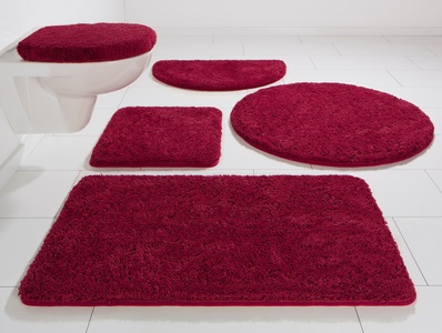 KiNZLER Badematte »Chaozhou«, Höhe 20 mm, rutschhemmend beschichtet, fussbodenheizungsgeeignet, Badteppich, Uni Farben, rechteckig, rund & als 2-tlg. Set erhältlich