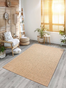 the carpet, the carpet Teppich »Kansas«, rechteckig, 1 mm Höhe, moderner robuster In und Outdoor Teppich Jute Look