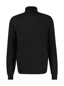 LERROS Rollkragenpullover mit Logo-Stickerei und aus Schurwolle mit Kaschmir