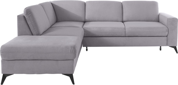 Places of Style Ecksofa »Lolland«, Wahlweise mit Bettfunktion und Stauraum, Federkern, auch mit abwischbarem Bezug