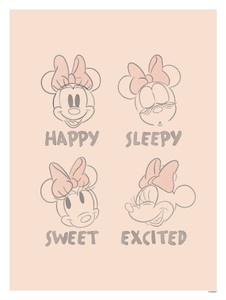 Komar, Komar Poster »Minnie Pink Emotions«, (1 St.), Komar Bild »Minnie Pink Emotions«, Disney, (1 St.), Wandbild zur Dekoration im Kinderzimmer - ohne Rahmen