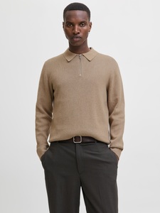 Jack & Jones Polokragenpullover »JPRBLAMILANO STITCH KNIT ZIP POLO SN«