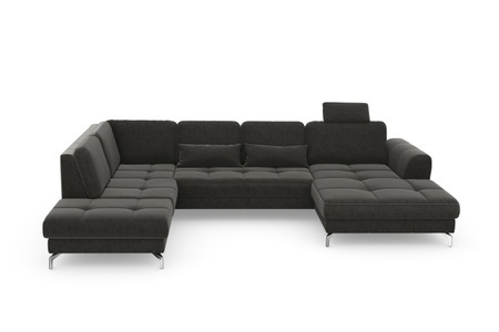 sit&more Wohnlandschaft »Bendigo V«, inklusive Sitztiefenverstellung, Bodenfreiheit 12 cm, wahlweise in 2 unterschiedlichen Fussfarben