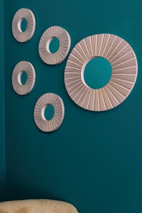 Myflair Möbel & Accessoires, Myflair Möbel & Accessoires Wandspiegel, (Set, 5 St.), 4-25x25cm/1-40x40cm, Myflair Möbel & Accessoires Dekospiegel »5tlg.Wanddekoset«, (Set, 5 St.), Wandspiegel, Wanddeko, rund, 1x Ø 40 cm & 4x Ø 25 cm, Wohnzimmer