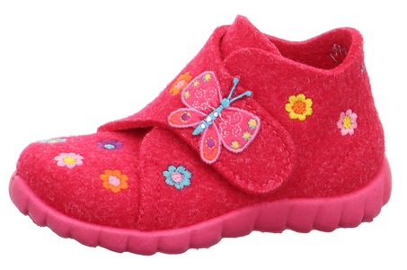 Superfit, superfit Girls Hausschuh Happy Schmetterling pink kombi - rosa/pink - Gr.23 - Mädchen, 