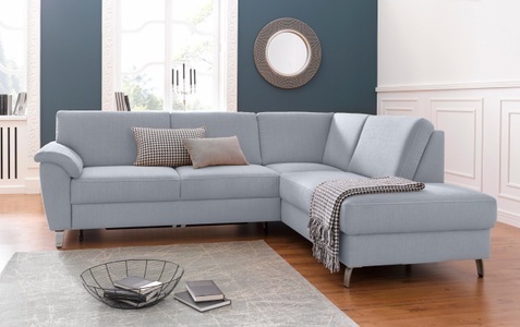SIT&MORE, sit&more Ecksofa, sit&more Ecksofa »Texel L-Form«, mit Federkern, wahlweise mit Bettfunktion und Bettkasten