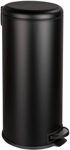 Wenko, WENKO Mülleimer »Leman Easy Close«, 30 L, mit Absenkautomatik, Stahl/Kunststoff, WENKO Mülleimer »Modell Leman Easy Close«, Abfalleimer mit Tretfunktion & Absenkautomatik, Industrial Style, 30 L