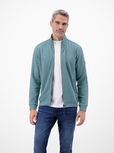 Lerros, LERROS Sweatjacke "Sweatjacke aus Baumwollmischgewebe" Jacke im Baumwollmix mit Reissverschluss, Stehkragen und Seitentaschen