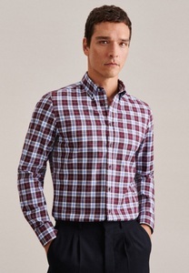 Seidensticker, seidensticker Flanellhemd »Slim«, Slim Langarm Button-Down-Kragen Karo, seidensticker Flanellhemd »Slim« Slim 1/1 Button-Down-Kragen Karo