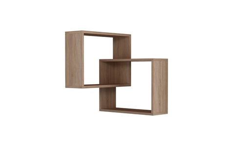 Home, Home - Eckregal Ring - Hellbraun, WOODY FASHION Wandregal »Ring«
