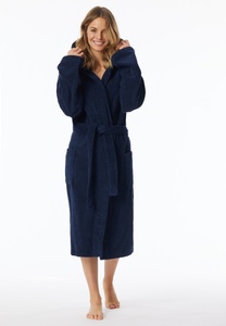 Schiesser, Bademantel, Schiesser - Essentials Bademantel, für Damen, Marine, Größe S