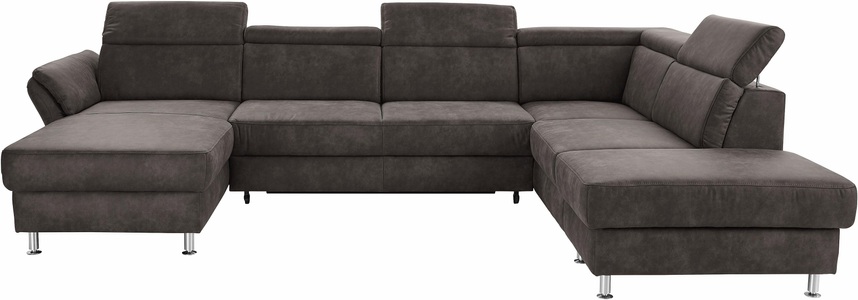 SIT&MORE, sit&more Wohnlandschaft, sit&more Wohnlandschaft »Avignon U-Form« wahlweise mit Bettfunktion und Stauraum, inklusive Kopfteilverstellung