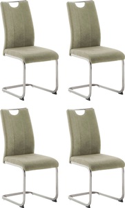 Mca furniture, MCA furniture Freischwinger »MCA TERESINA Schwingstuhl mit Griffloch«, Feingewebe, Griffloch, MCA furniture Freischwinger »MCA TERESINA Schwingstuhl mit Griffloch«, Feingewebe, (4er-Set), Schwingstühle mit Griffloch, Komfortsitzhöhe von ca. 48 cm