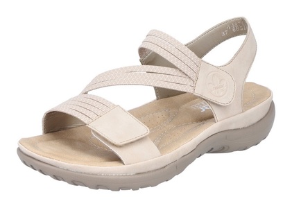 Rieker, Rieker Riemchensandale, mit Gummizügen, Rieker - Sandalen 64870, für Damen, Orange, Größe 42