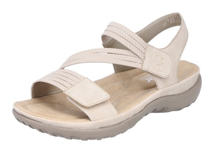 Rieker, Rieker Riemchensandale, mit Gummizügen, Rieker Riemchensandale , Sommerschuh, Sandalette, Keilabsatz, mit Gummizügen