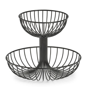 Zeller, Zeller - Obst-Etagere, 2-lagig, Metall, schwarz, Zeller Present Etagere »1 Stück, Schwarz«