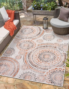 Myflair Möbel & Accessoires Teppich »Sonic, LAGERRÄUMUNG!«, rechteckig, 6 mm Höhe, Ethno Design, Kreise, Outdoor geeignet, Balkon, Terrasse