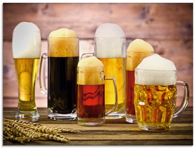 Artland Glasbild »Biervielfalt«