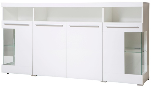 undefined, Sideboard, Breite 182 cm, INOSIGN Sideboard »India,Breite 182cm, stilvolle Kommode mit Glastüren«, Kombikommode viel Stauraum, Einlegeböden verstellbar,ohne Beleuchtung