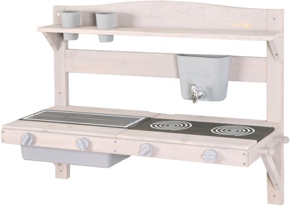 roba® Outdoor-Spielküche »Matschküche zum Aufhängen, grau lasiert, aus Holz« FSC® - schützt Wald