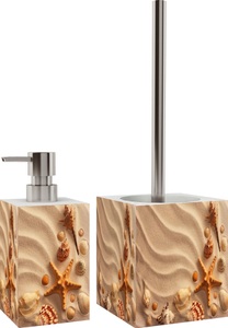Sanilo, Sanilo Badaccessoire-Set »Sanibel«, 2-teiliges Set aus Seifenspender und WC-Bürste, Sanilo Badaccessoire-Set »Sanibel«, 2-teiliges Set aus Seifenspender und WC-Bürste