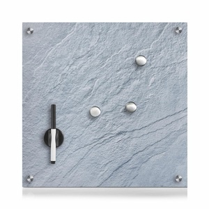 Zeller, Zeller - Schiefertafel Schiefer - Grau, Zeller Present Pinnwand »Schiefer«, Glas, grau 40x40