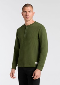 Gant Henleyshirt »WAFFLE LS HENLEY« Rundhalsausschnitt, Regular fit, Waffelstruktur