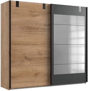 INOSIGN, INOSIGN Schwebetürenschrank »Malmö«, Wimex Schwebetürenschrank »Malmö, Kleiderschrank wahlweise mit oder ohne Spiegel«, Kleiderschrank im Industrial Design, 225 oder 270cm breit