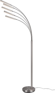 TRIO LEUCHTEN, TRIO Leuchten LED Stehlampe »Reed«, LED-Modul, Warmweiss, Stehlampe grau inkl. LED 3-stufig dimmbar 5-Licht - Kasia