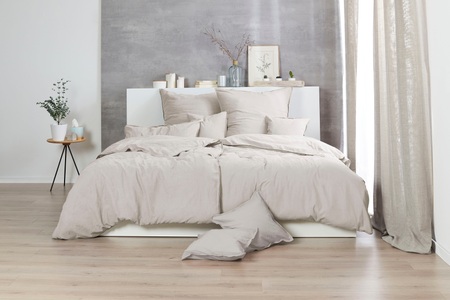 Primera Bettwäsche »Stone-Washed in Gr. 135x200, 155x220 oder 200x200 cm«, 100% Baumwolle, Bettwäsche in feinem Knitterlook, weicher Griff
