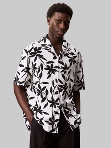 Calvin Klein Kurzarmhemd »SS CMP CLLR AP LNN R«, Mit Rundhalsausschnitt