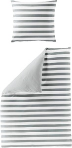 BIERBAUM Bettwäsche »Modern Stripes«, (2 tlg.), Mako-Satin, 100 % Baumwolle, gestreift, pflegeleicht