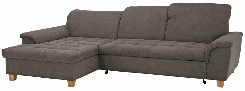 HOME AFFAIRE, Home affaire Ecksofa »Lyla«, mit Recamiere, wahlweise mit Rückenfunktion und zusätzlich mit Bett + Bettkasten, Home affaire Ecksofa »Lyla fester Sitzkomfort, bequeme Armlehnen, Breite 279cm, L-Form« mit Recamiere, wahlweise mit Rückenfunktion und zusätzlich mit Bett