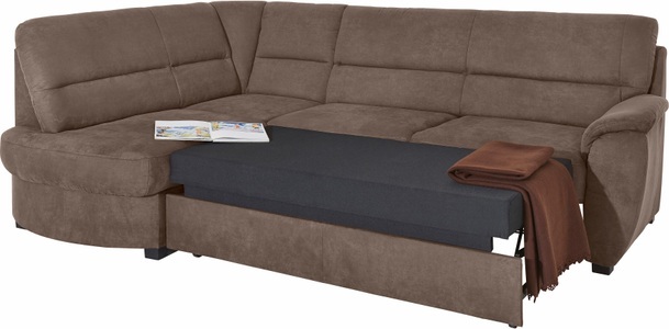 SIT&MORE, sit&more Ecksofa, sit&more Ecksofa »Pandora L-Form« wahlweise mit Bettfunktion und Bettkasten