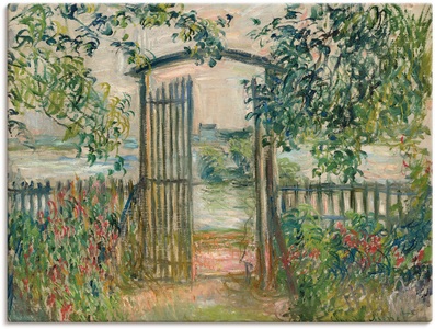Artland, Artland Wandbild »Das Gartentor in Vetheuil«, Artland Wandbild »Das Gartentor in Vetheuil«, Garten, (1 St.), als Leinwandbild, Poster in verschied. Grössen