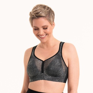 Anita, Anita - Air Control mit Delta Pad Sport-BH, für Damen, Grau, Größe 85/E, Anita Active Sport-BH »Air Control Delta Pad«, Doppellagige Cups, Powertüll im Rücken, Schale schmal geschnitten