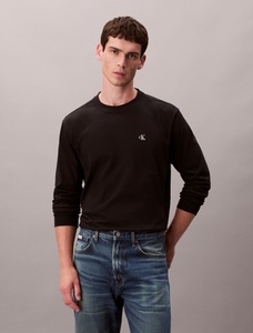 Calvin Klein Jeans Langarmshirt »LS EASY MONOGRAM TEE«, Mit Rundhalsausschnitt, regular fit