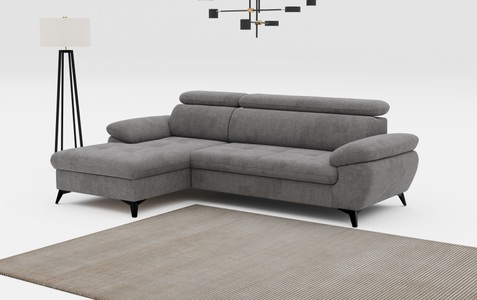 COTTA Ecksofa »Hudson L-Form«, mit Kopfteilverstellung, wahlweise mit Bettfunktion & Bettkasten