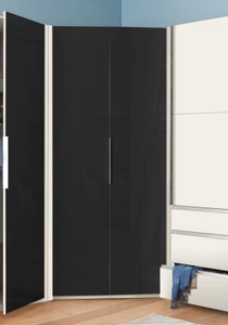 fresh to go, Fresh To Go Eckkleiderschrank »Level«, mit Glastüren, Wimex Eckkleiderschrank »Level by fresh to go«, mit Glastüren